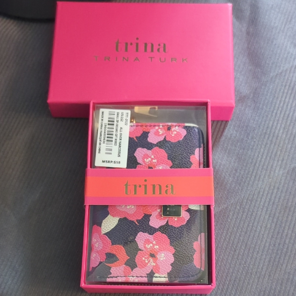 Trina Turk Pink and Black Floral Phone Case